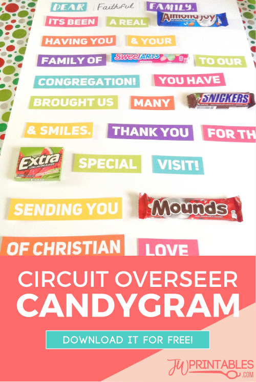Circuit Overseer "Thank You" Candygram! - JW Printables