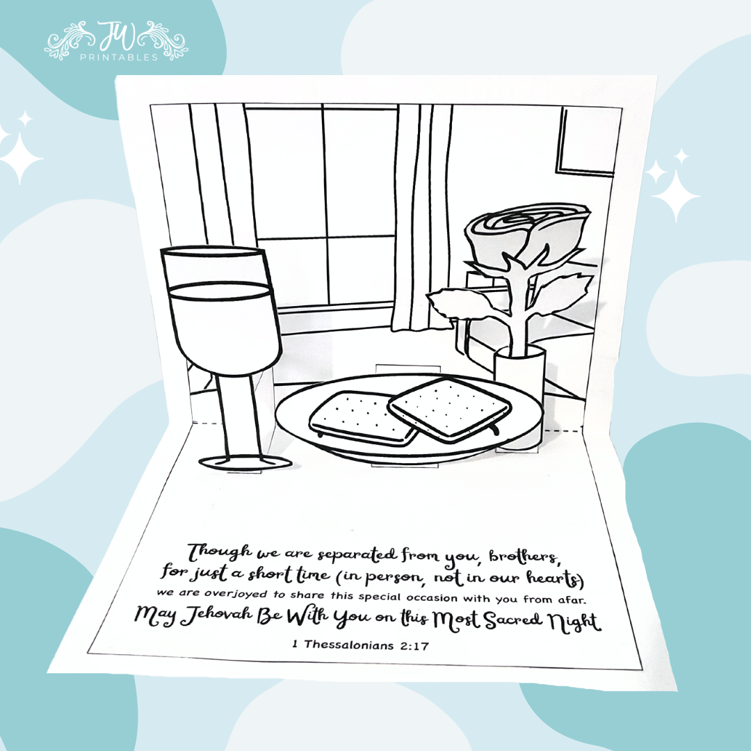 Color Me 3D JW Memorial Greeting Card - JW Printables