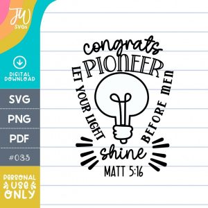 JW SVG: Let Your Light Shine Before Men