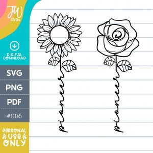 JW SVG: Pioneer Flower Lettering