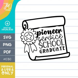 JW SVG: Pioneer School Graduate