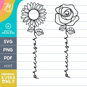 JW SVG: Precursor Flower Lettering