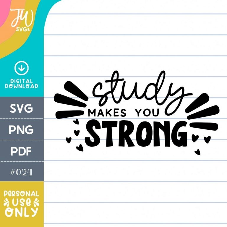 JW SVG: Study Makes You Strong Hearts