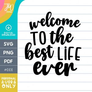 JW SVG: Best Life Ever Lettering