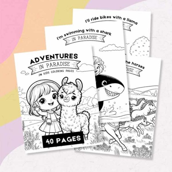 Adventures In Paradise - JW Coloring Book - JW Printables