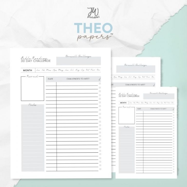 Theo Papers™ – 30 Day Bible Reading Challenge