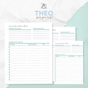 Theo Papers™ - Convention Favors Idea Planner