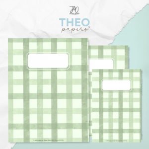 Theo Papers™ - Cover - Green Checkered