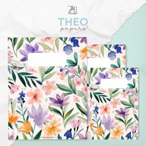 Theo Papers™ - Cover - Watercolor Florals