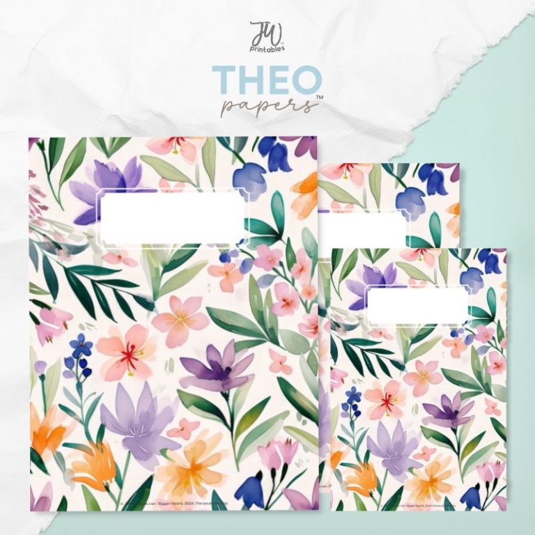 Theo Papers™ – Cover – Watercolor Florals
