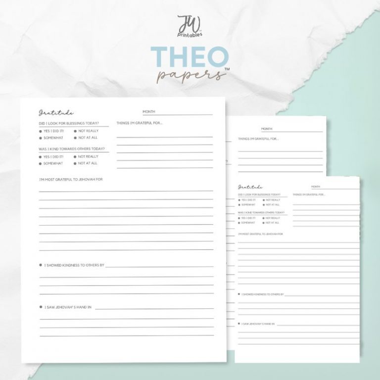 Theo Papers™ – Gratitude Log