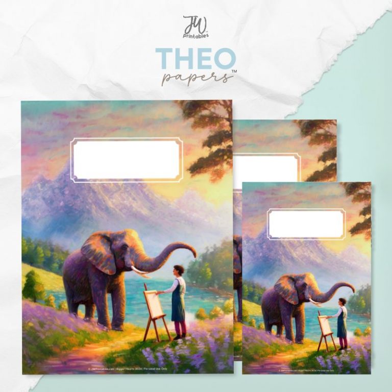 Theo Papers™ – Cover – Man Painting Elephant