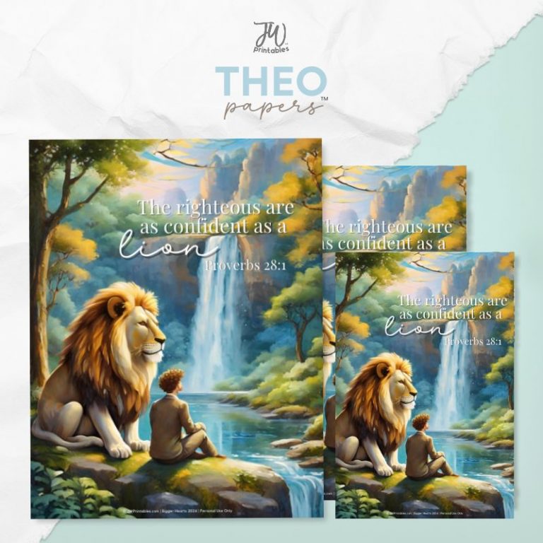 Theo Papers™ – Cover – Man in Paradise With Lion