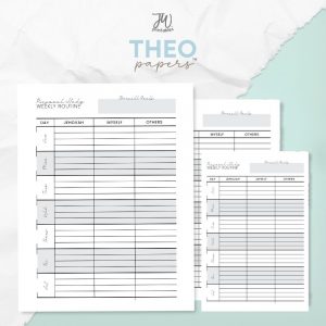 Theo Papers™ - Personal Study Weekly Routine
