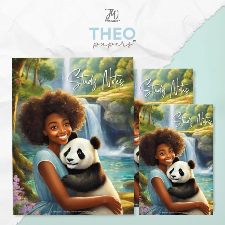 Theo Papers™ – Cover – Woman in Paradise With Panda
