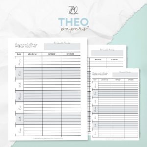 Theo Papers™ - Personal Study Weekly Routine - Monday Start