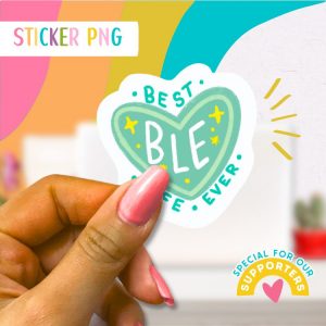 JW Sticker: Best Life Ever Turquoise Heart