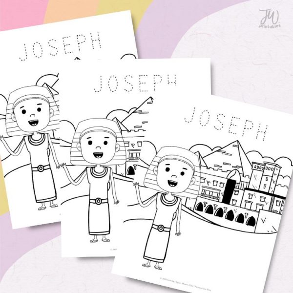Joseph in Egypt Coloring Page - JW Printables