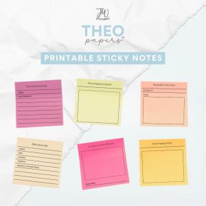 Theo Papers™ - JW Minimalist Printable Sticky Notes