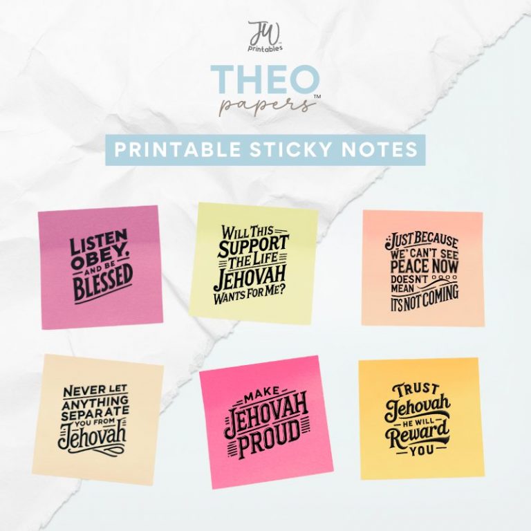 Theo Papers™ – JW Quotes Printable Sticky Notes