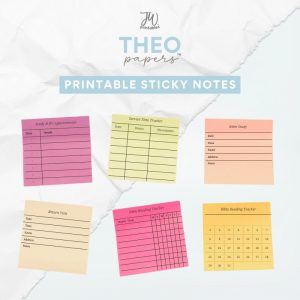 Theo Papers™ - JW Minimalist Printable Sticky Notes
