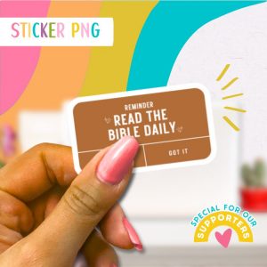 JW Sticker: Read the bible daily reminder