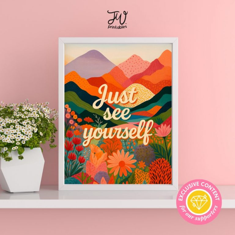 Just See Yourself Art Print | JW Encouragement Wall Decor