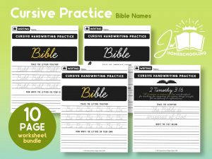 Bible Cursive Practice | JW Homeschool Worksheet