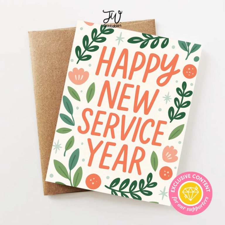 Card – Happy New Service Year Floral