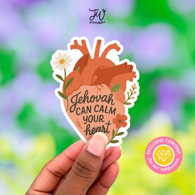 JW Sticker: Jehovah Can Calm Your Heart