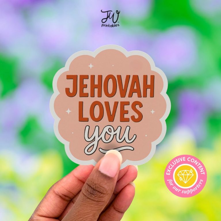 JW Sticker: Jehovah Loves You