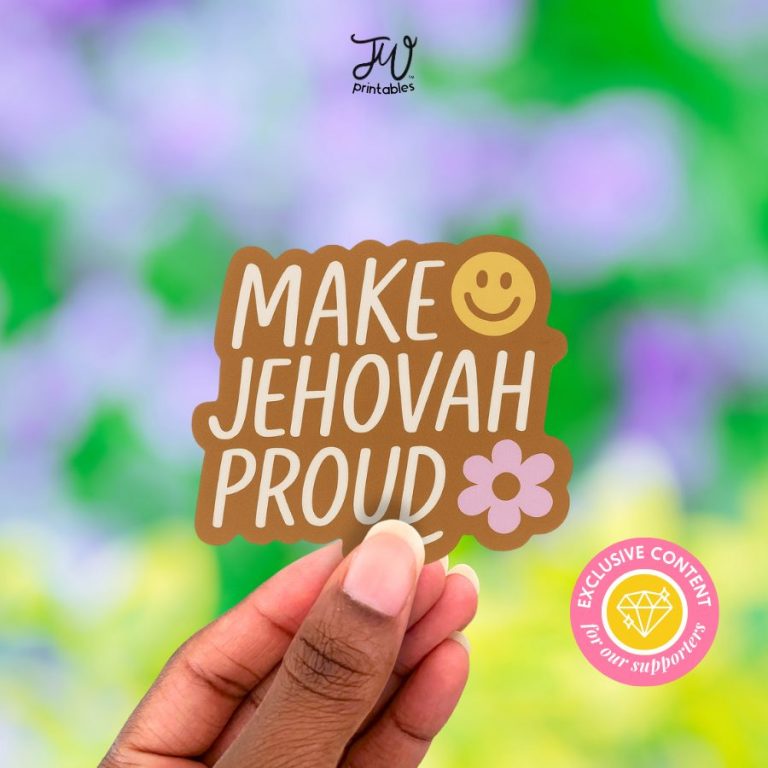 JW Sticker: Make Jehovah Proud