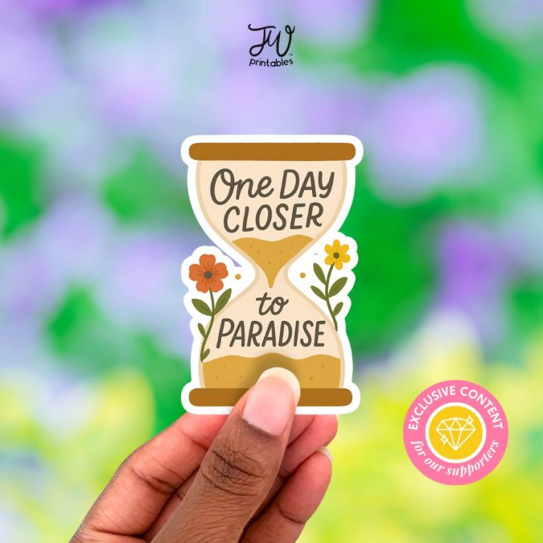 JW Sticker: One Day Closer to Paradise
