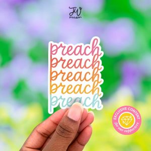 JW Sticker: Preach on Repeat