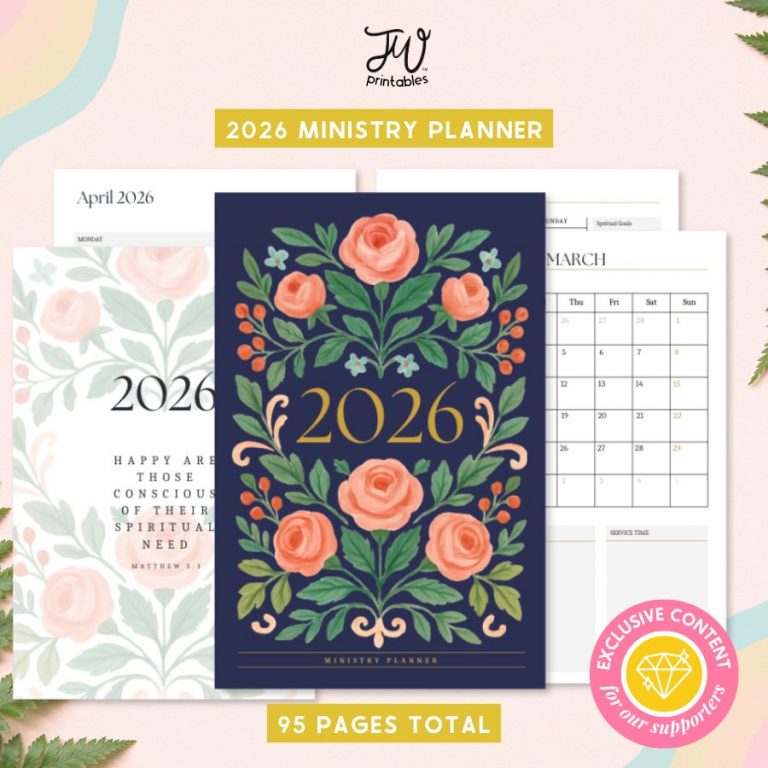 2026 JW Ministry Planner – Digital Or Printable