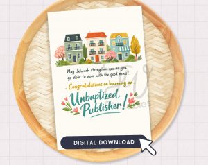 JW Greeting Card Printable | Congratulations Unbaptized Publisher