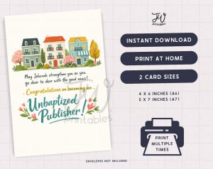 JW Greeting Card Printable | Congratulations Unbaptized Publisher