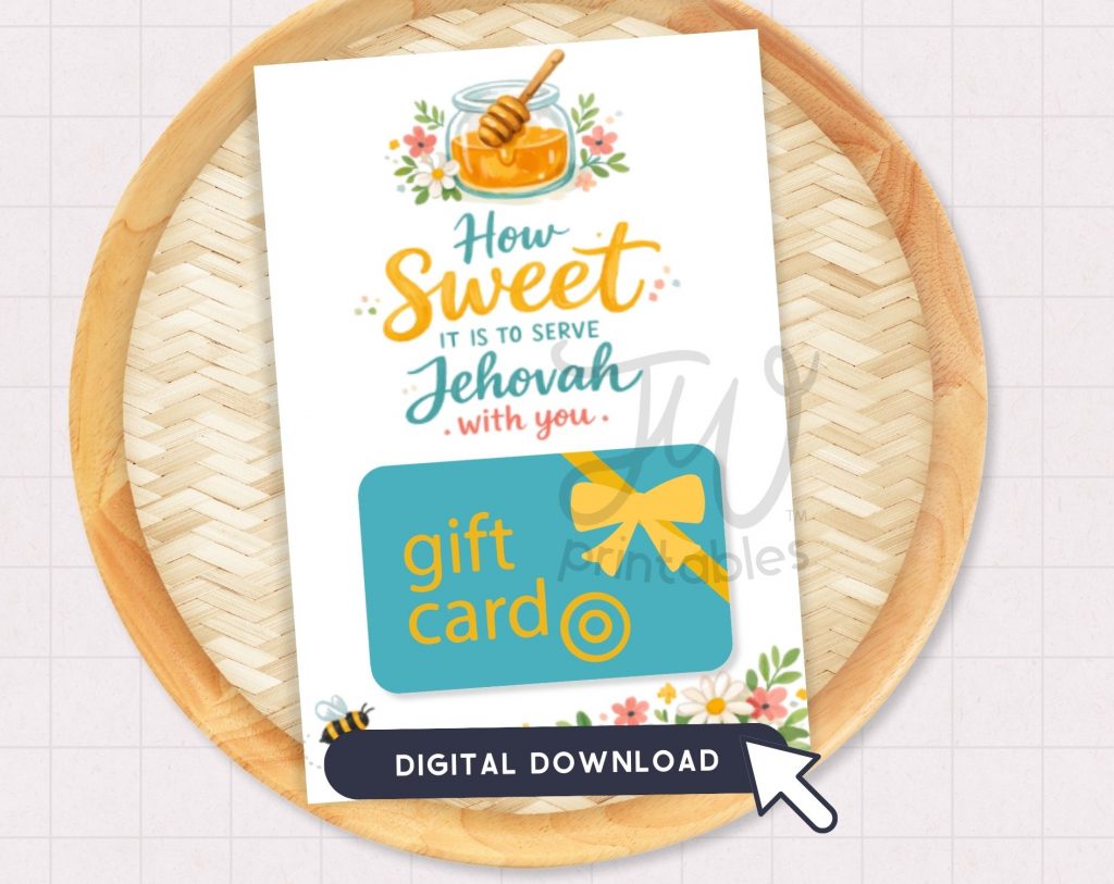 JW Gift Card Holder Printable | How Sweet It Is To Serve Jehovah With You