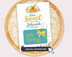 JW Gift Card Holder Printable | How Sweet It Is To Serve Jehovah With You