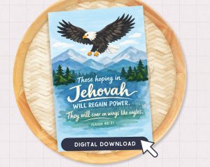 JW Greeting Card Printable | Those Hoping in Jehovah Will Regain Power Isaiah 40:31