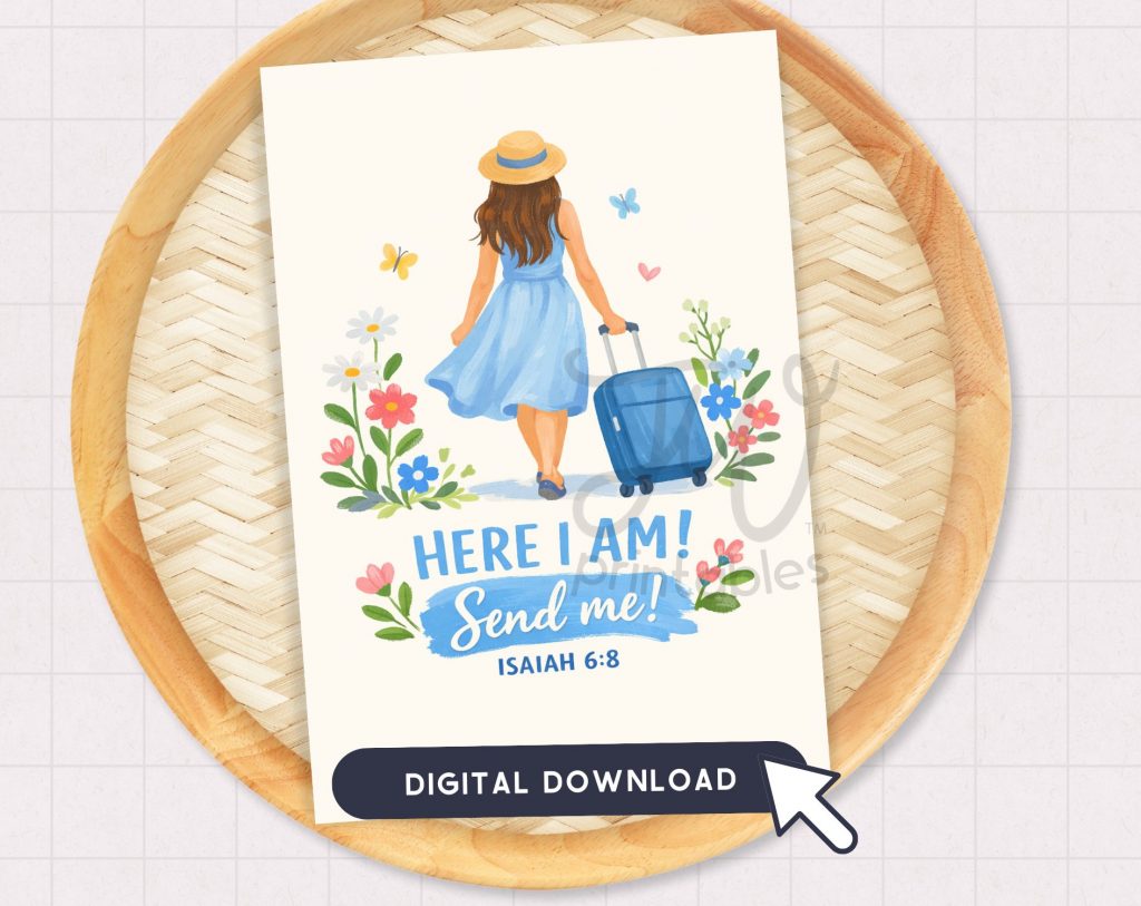 JW Greeting Card Printable | Here I Am Send Me Isaiah 6:8