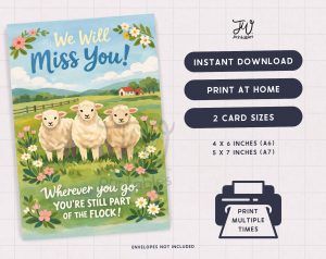 JW Greeting Card Printable | We Will Miss You Part of the Flock