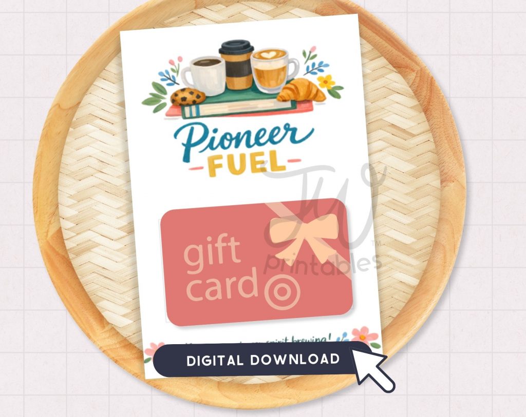 JW Gift Card Holder Printable | Pioneer Fuel Coffee Gift Card Holder