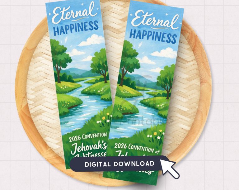 JW Bookmark Printable | Eternal Happiness 2026 Convention