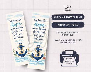JW Bookmark Printable | Hope as an Anchor Hebrews 6:19