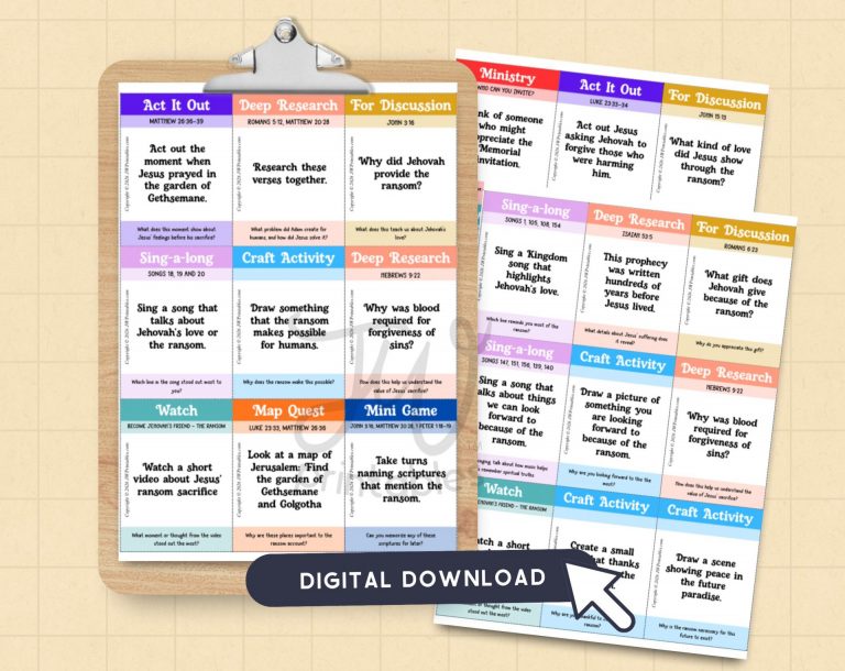 Family Worship Prompt Cards: The Ransom