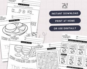 2026 Memorial of Jesus Death Kids Activity Workbook