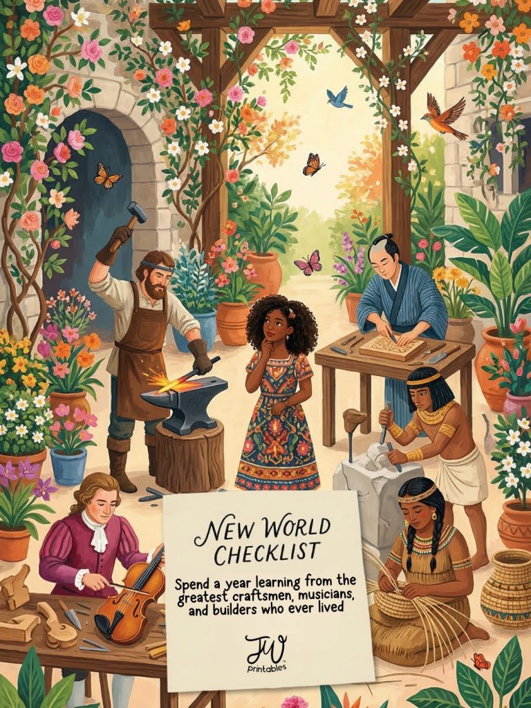 New World Checklist: Spending a year learning from the greatest craftsmen, musicians, and builders who ever lived