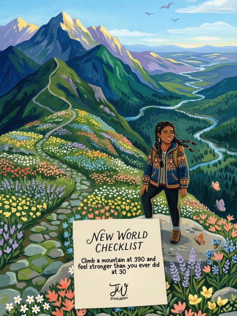 New World Checklist: Climbing a mountain at 390 and feeling stronger than you ever did at 30.
