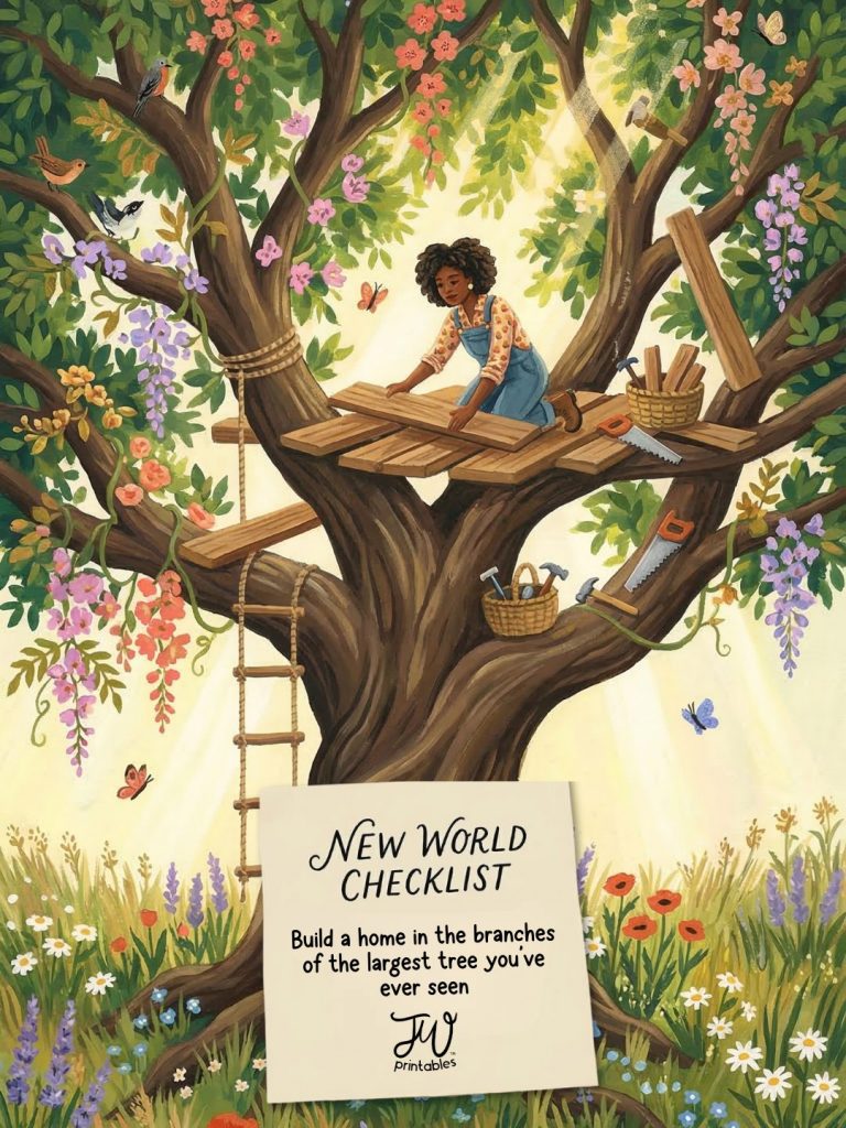 New World Checklist: Building a home in the branches of the largest tree you've ever seen